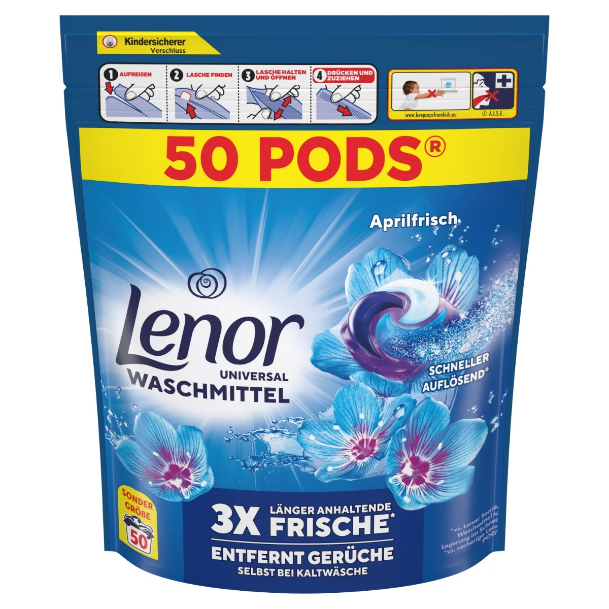 Lenor PODS® Universal Aprilfrisch kapsułki do prania, 50 sztuk