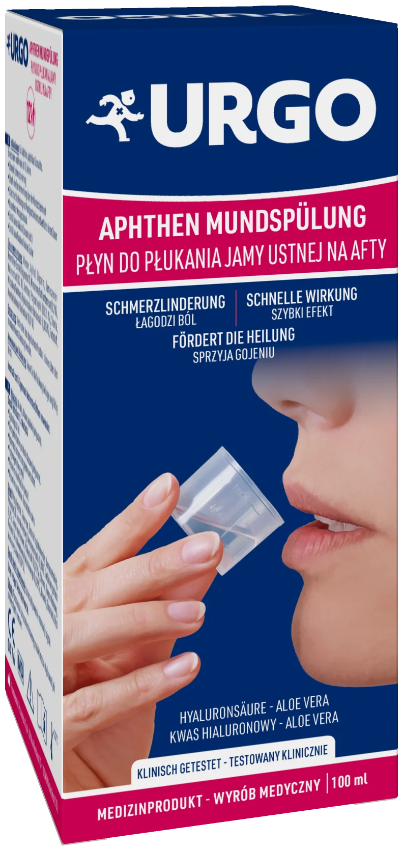 Urgo płyn do płukania jamy ustnej na afty, 100 ml