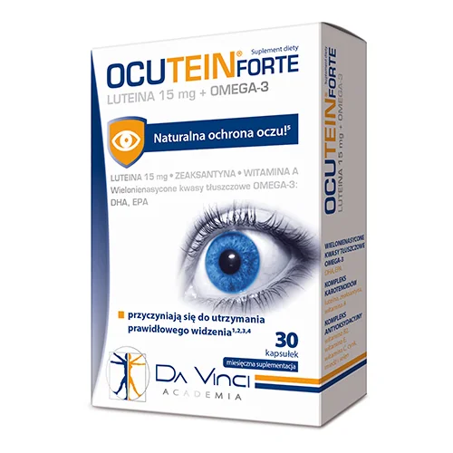 Ocutein Forte Luteina 15mg + Omega-3, 30 kapsułek