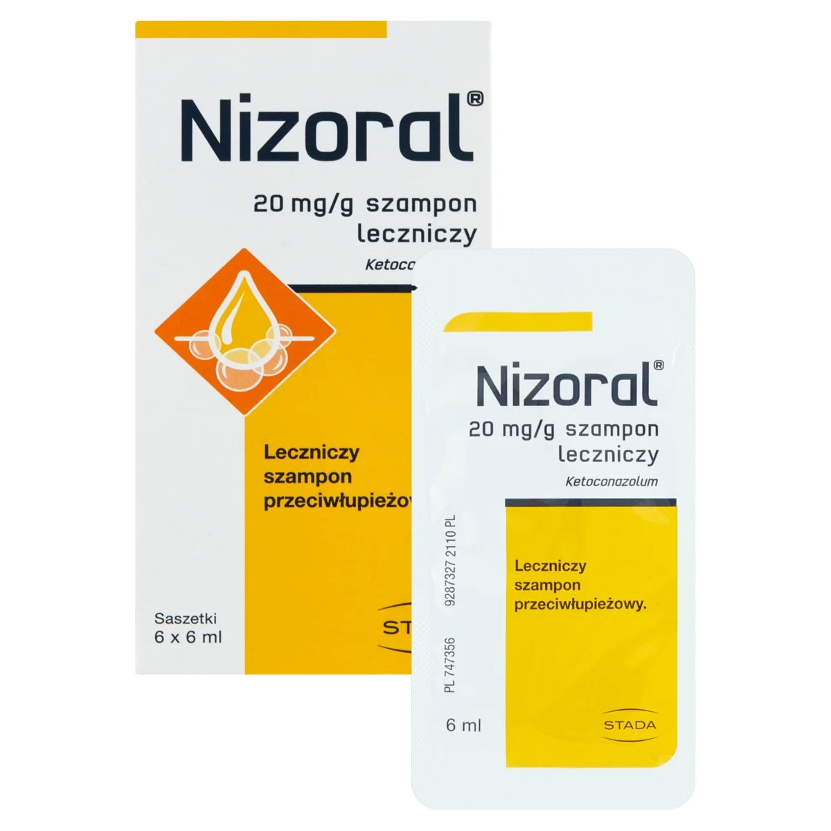 Nizoral szampon leczniczy, 6 x 6 ml