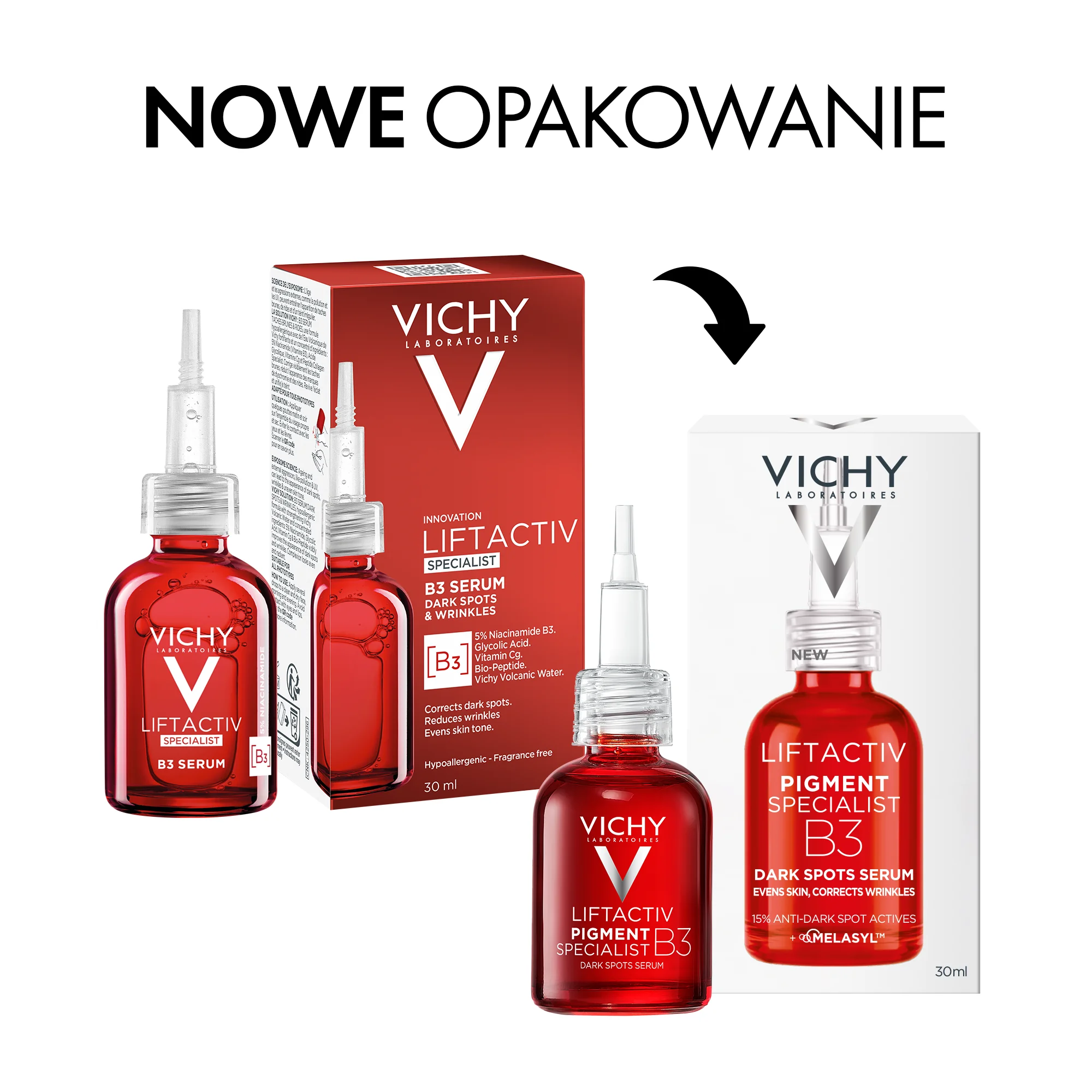 Vichy Liftactiv Specialist B3 serum redukujące przebarwienia i zmarszczki, 30 ml