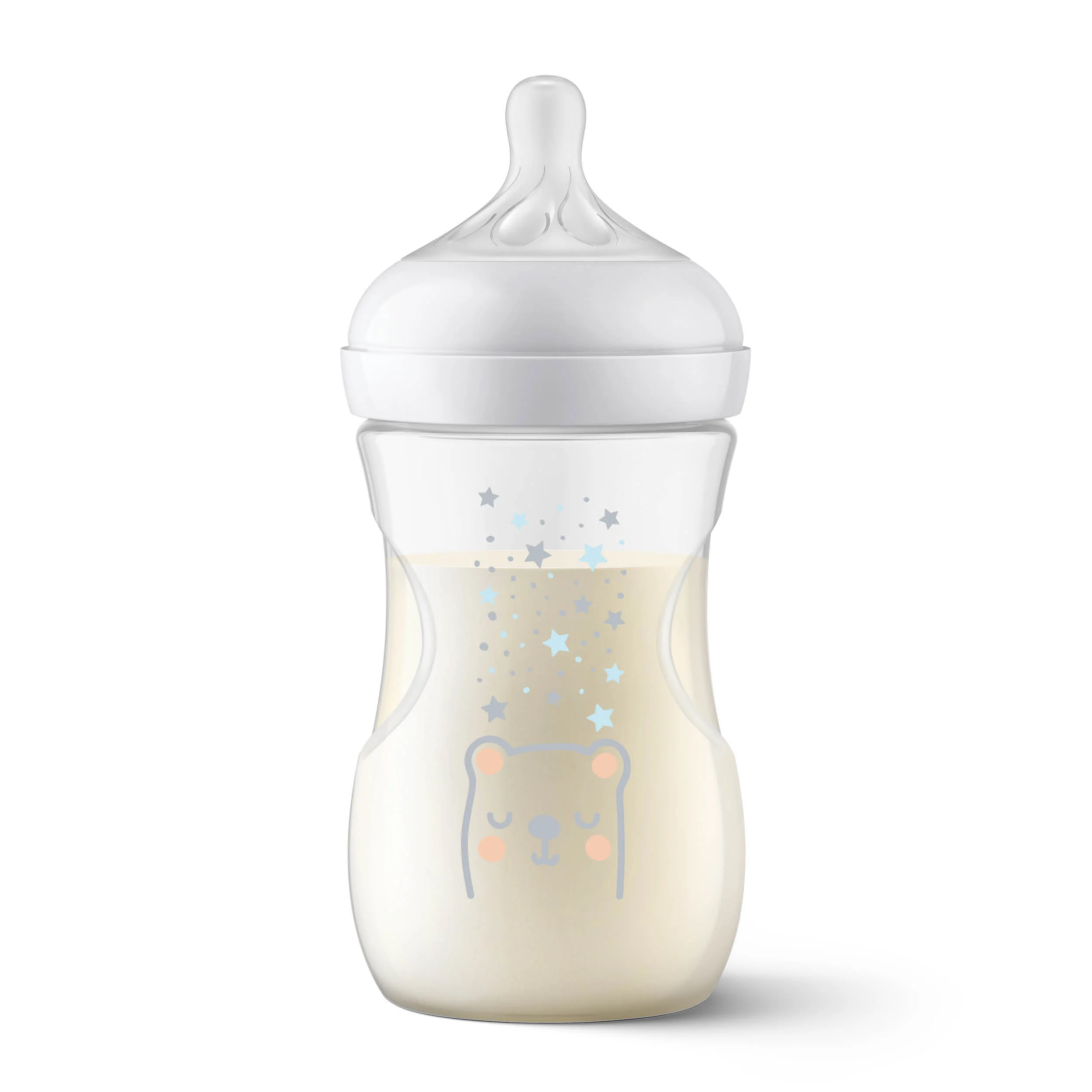 Philips Avent Natural Response butelka responsywna z wentylem AirFree z gwiazdkami SCY673/82, 1 szt.
