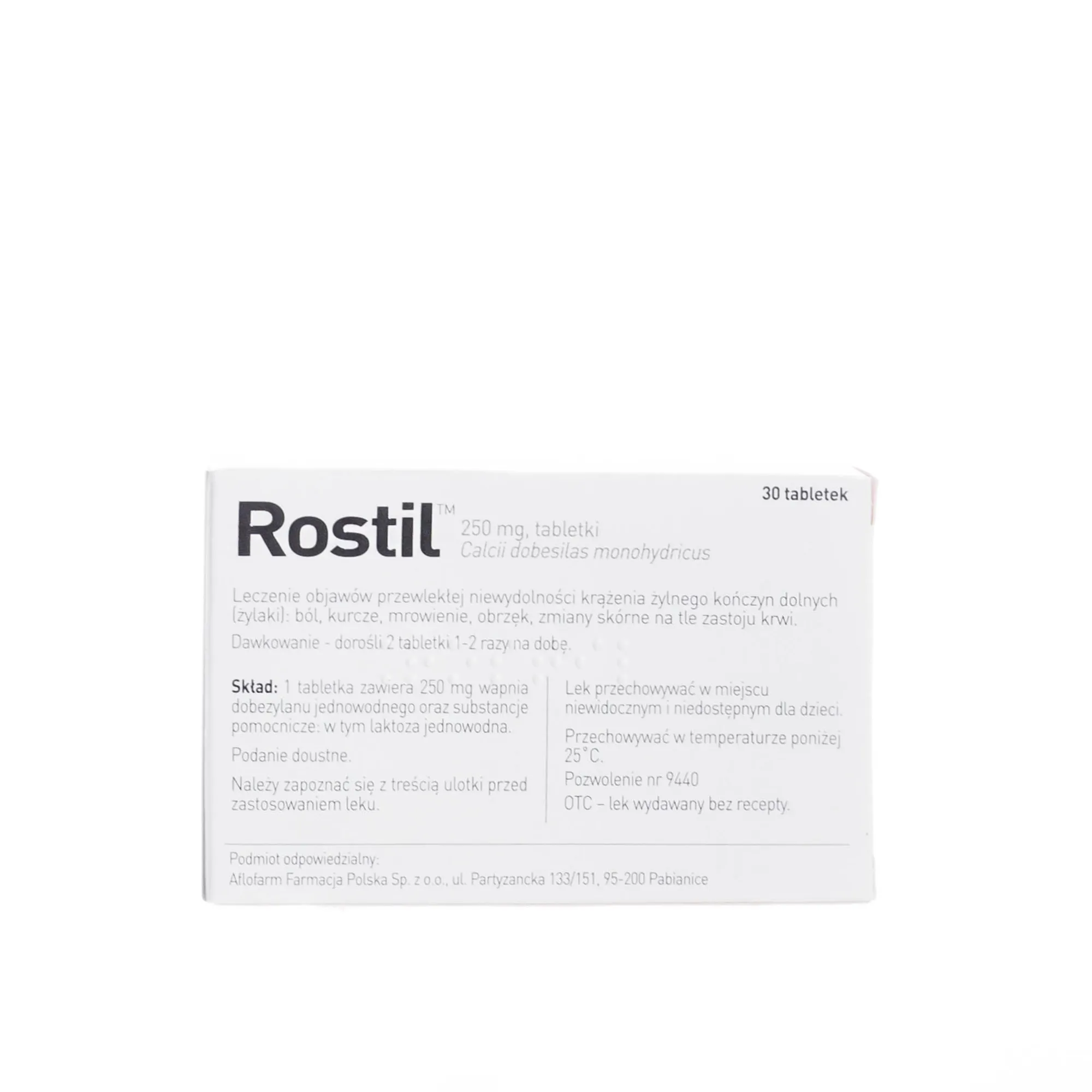 Rostil 250 mg, 30 tabletek 