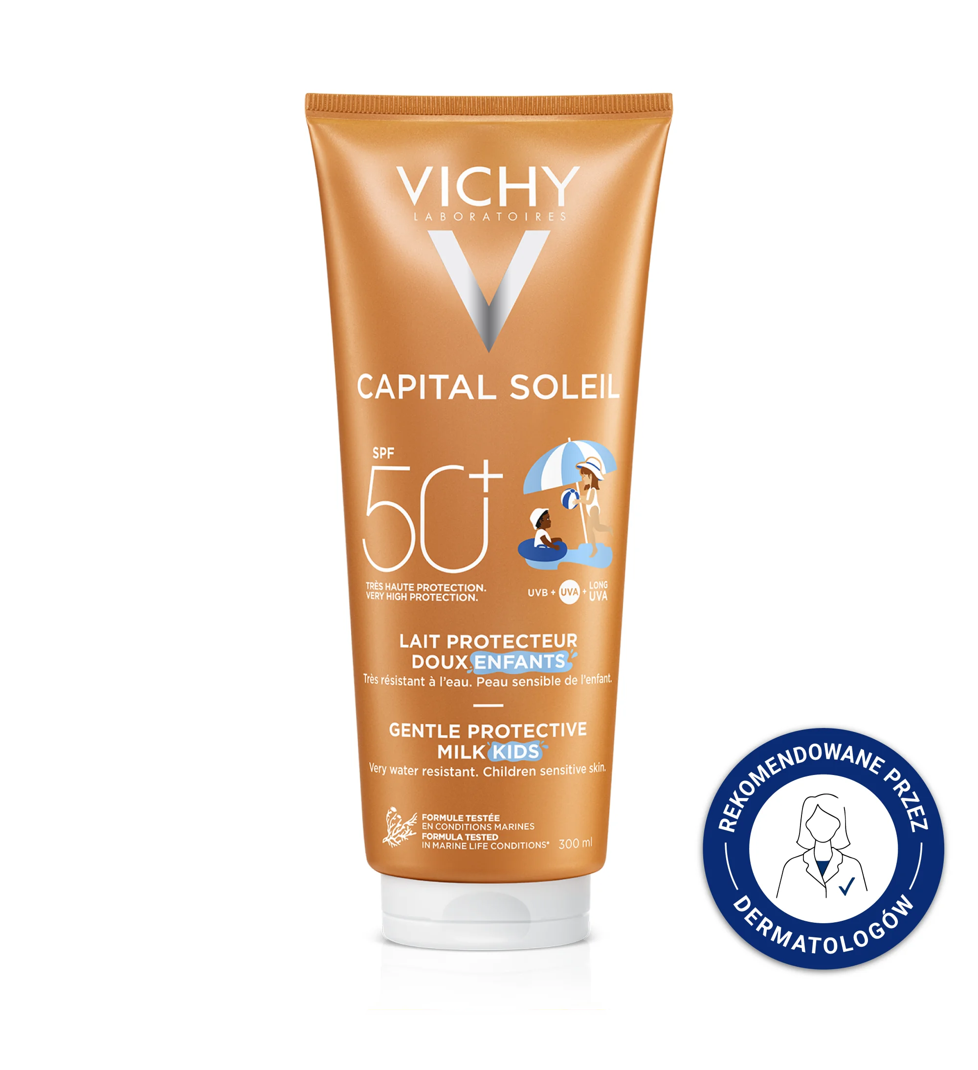 Vichy Capital Soleil, Ochronne mleczko dla dzieci SPF50+, 300ml