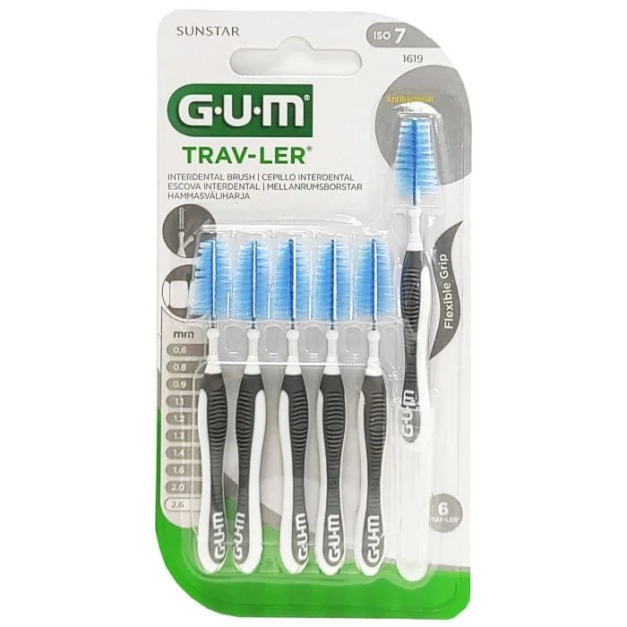 Sunstar Gum Trav-Ler czarne szczoteczki międzyzębowe 2,6 mm, 6 sztuk