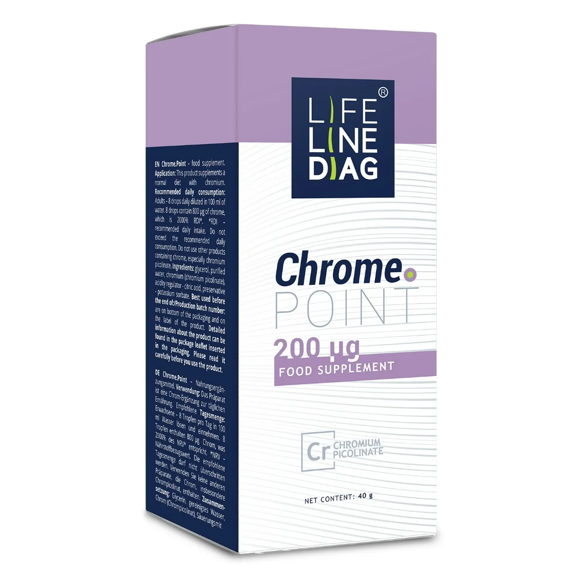 Lifelinediag Chrome.Point chrom pikolinian chromu, 40 g 