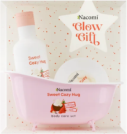 Nacomi Zestaw Sweet Cozy Hug żel pod prysznic, 300 ml + masło, 100 ml