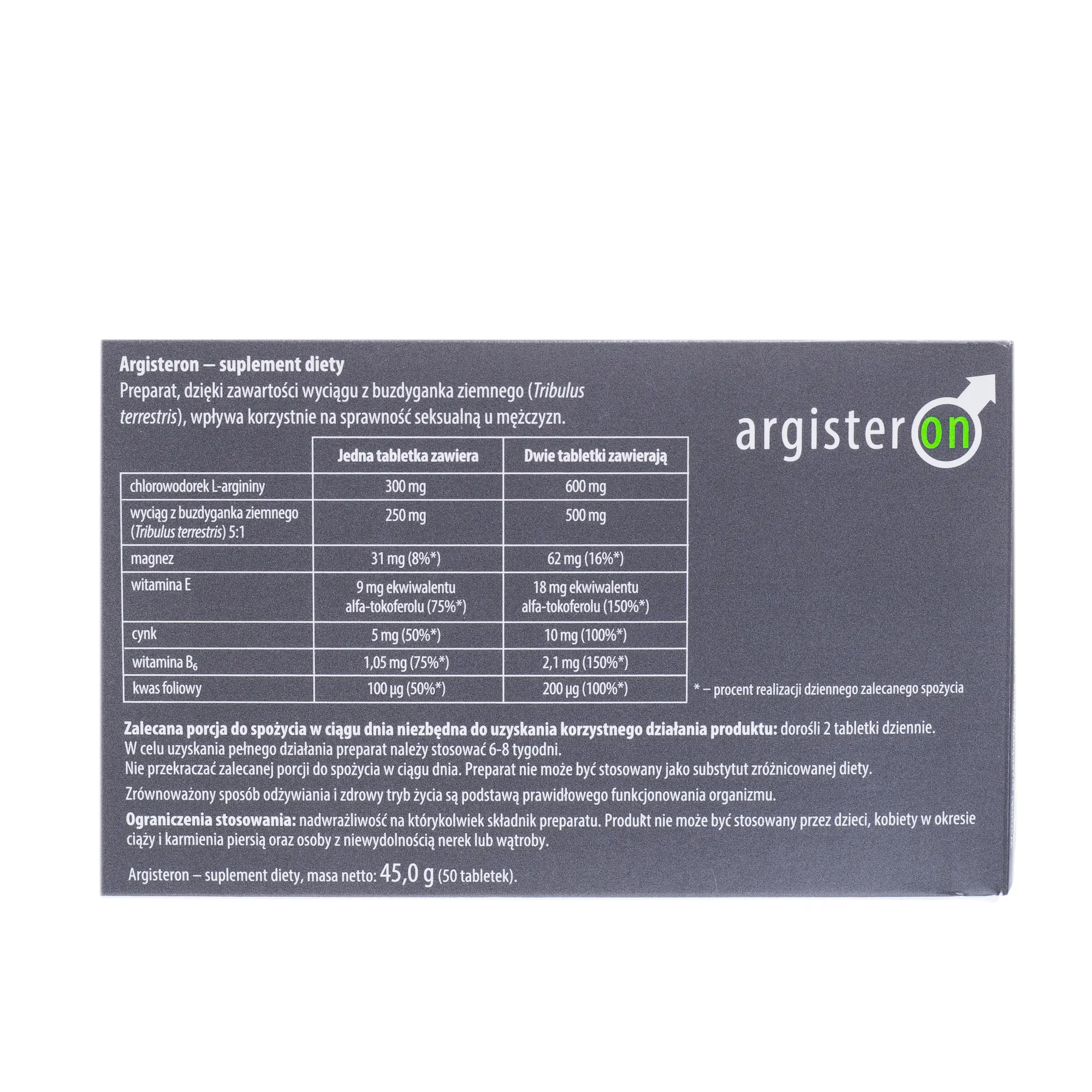 Argisteron, suplement diety, 50 tabletek 