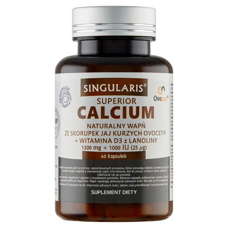 Singularis Calcium naturalny wapń + witamina D3 60 kapsułek