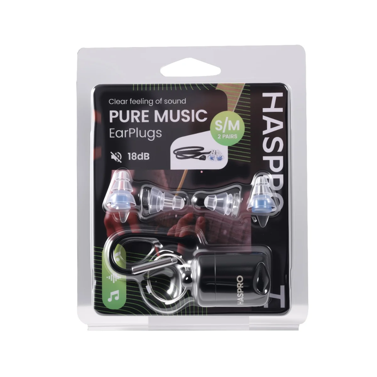HASPRO Pure Music EarPlugs zatyczki do uszu, 4 szt.