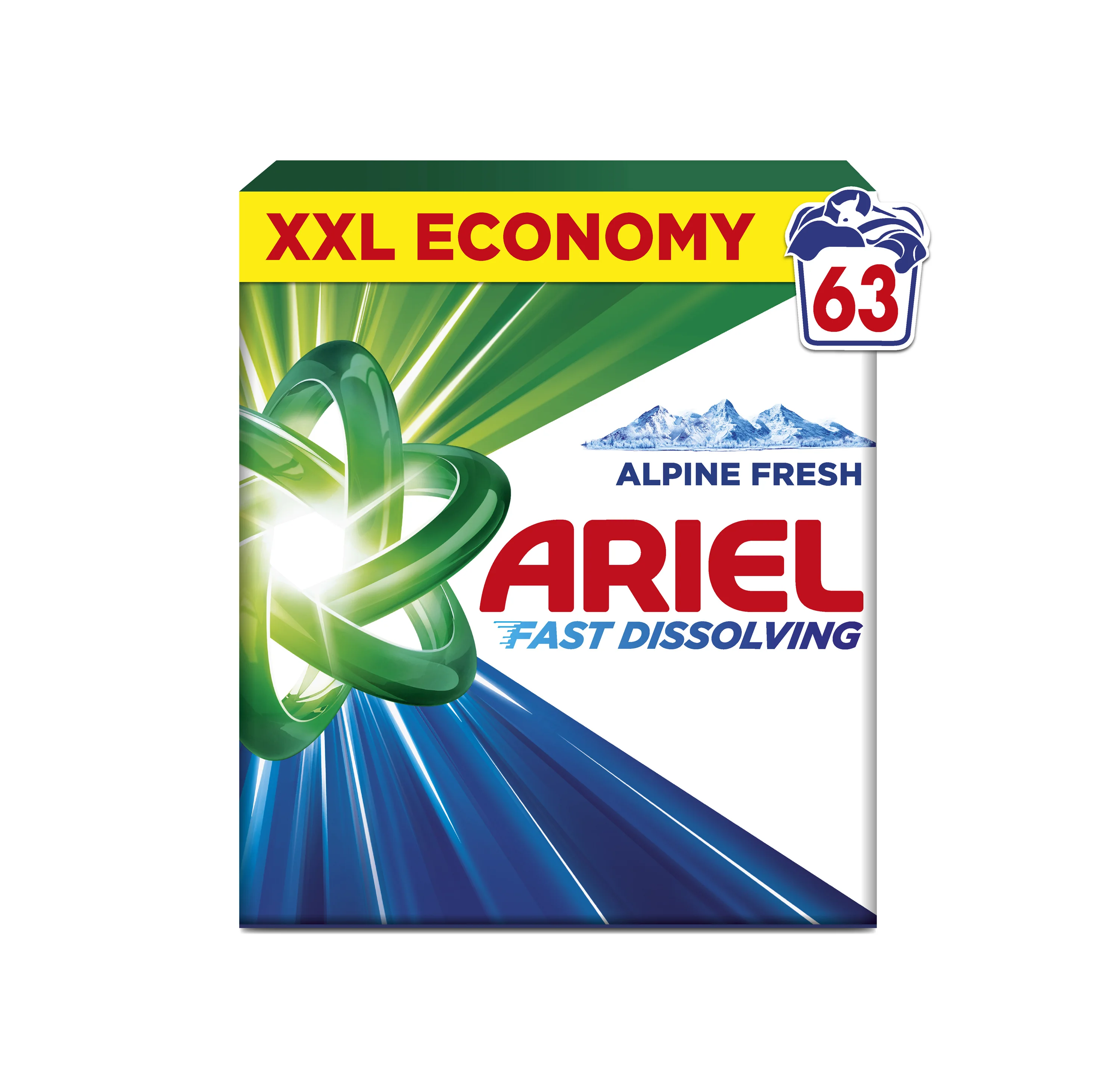 Ariel Alpine Fresh proszek do prania, 63 prania