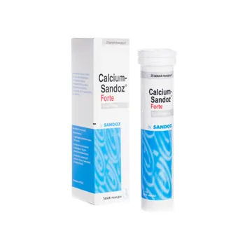 Calcium-Sandoz Forte - lek bogaty w wapń, 20 tabletek musujących 