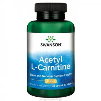 Swanson, ALC (Acetyl L - karnityna), 500 mg, suplement diety, 100 kapsułek 