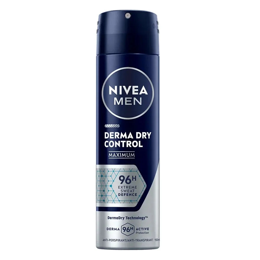 Nivea Men Derma Dry Control antyperspirant w sprayu, 150 ml