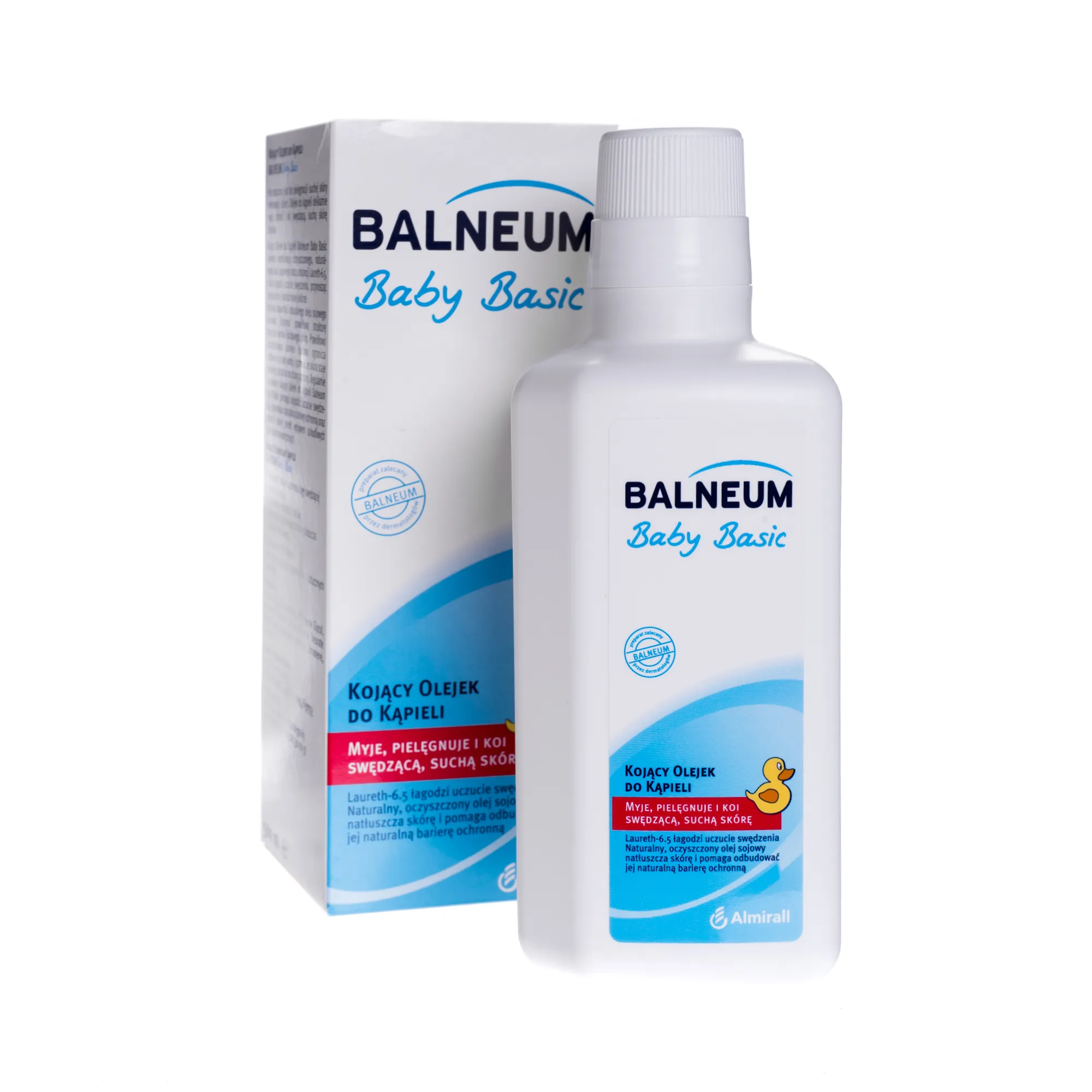 Balneum Baby Basic, kojący olejek do kąpieli, pielęgnuje i koi swędzącą, suchą skórę, 500 ml 