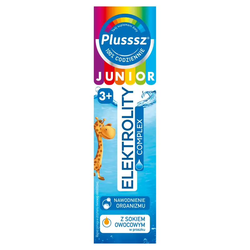 Plusssz Junior Elektrolity Complex, suplement diety, tabletki musujące, 20 sztuk 