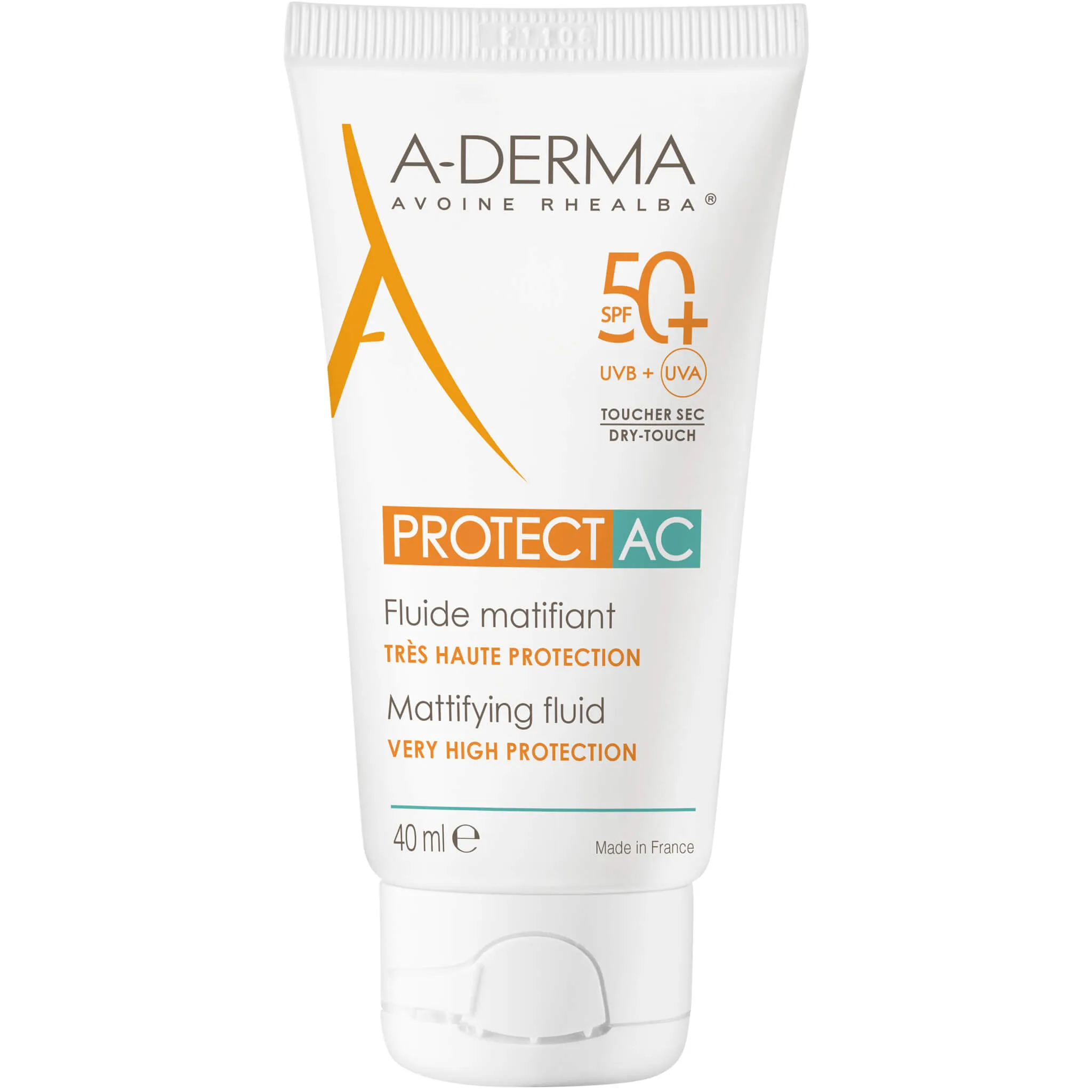 A-Derma Protect AC, fluid matujący, bardzo wysoka ochrona, SPF 50+, 40 ml