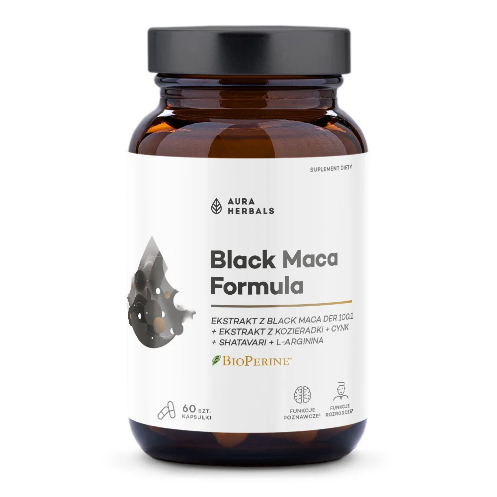 Aura Herbals Black Maca Formula 60 kapsułek