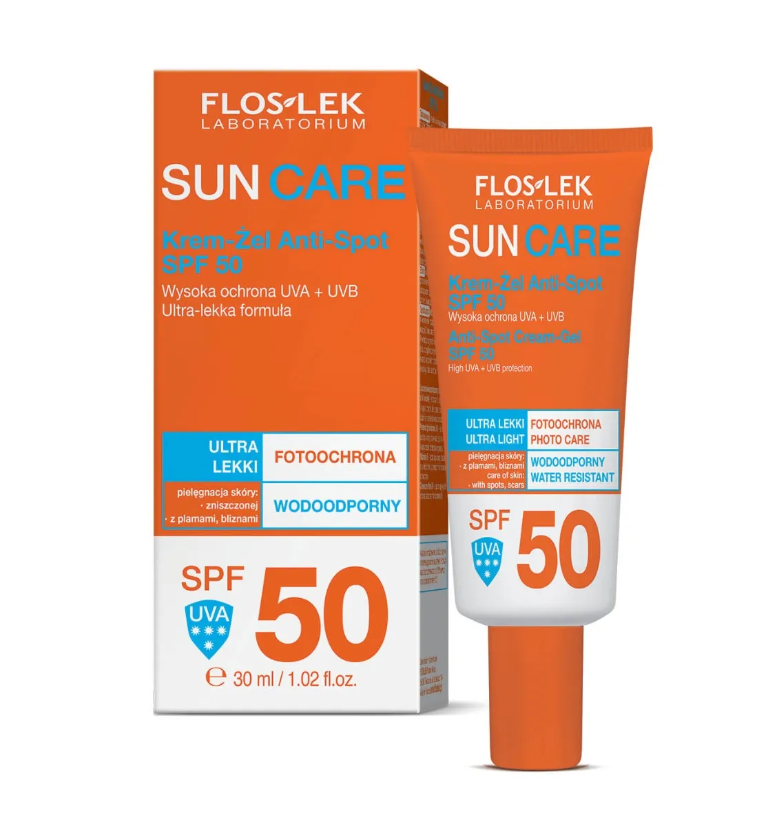 Flos-Lek Sun Care, krem-żel anti-spot SPF 50, 30 ml