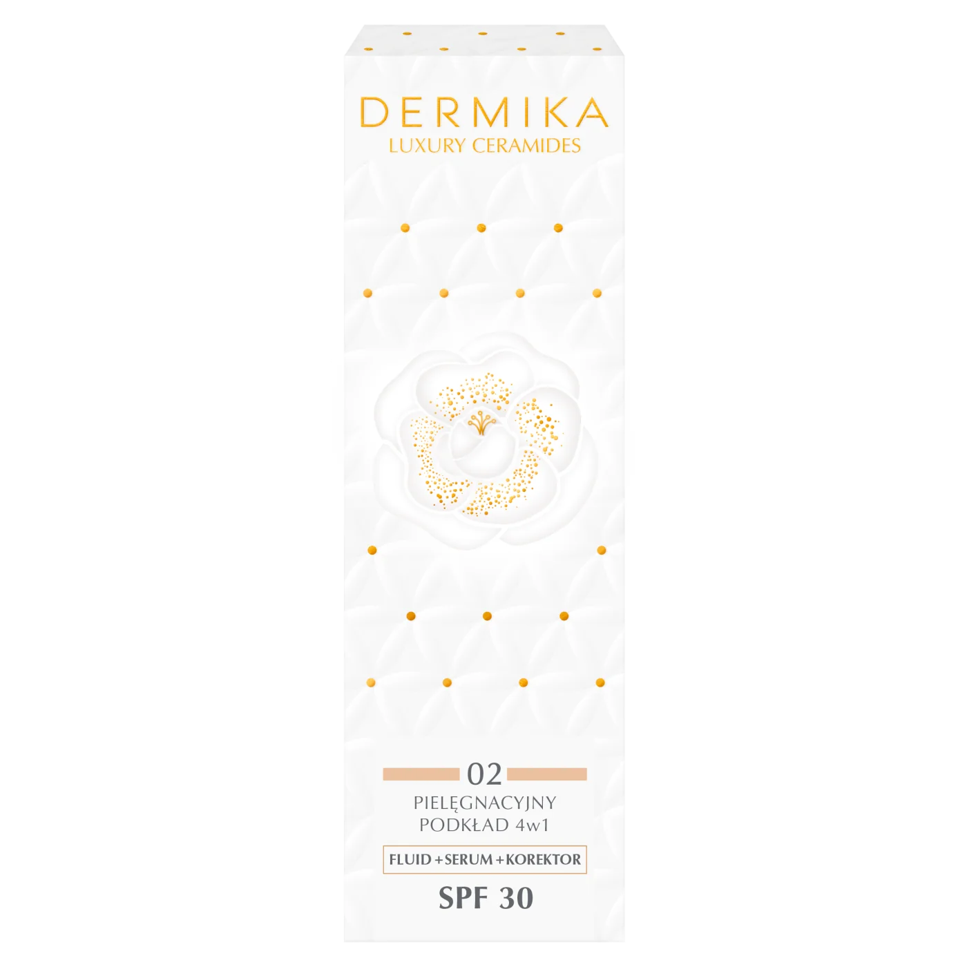 Dermika Luxury Ceramides pielęgnacyjny podkład 4w1 SPF 30 02, 30 ml