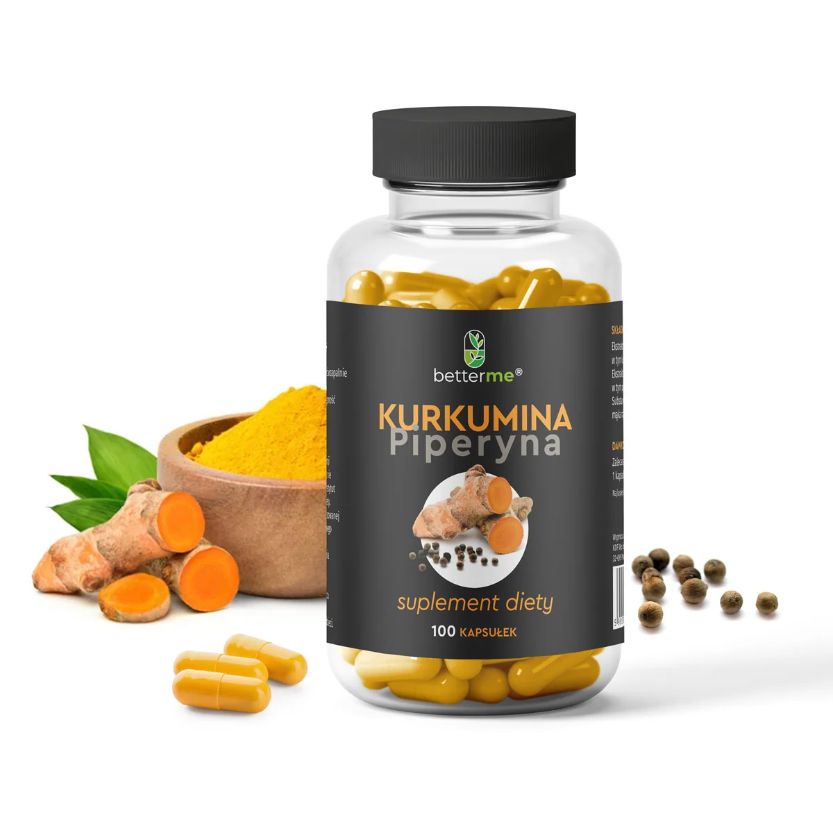 BetterMe Kurkumina i Piperyna 100 kapsułek