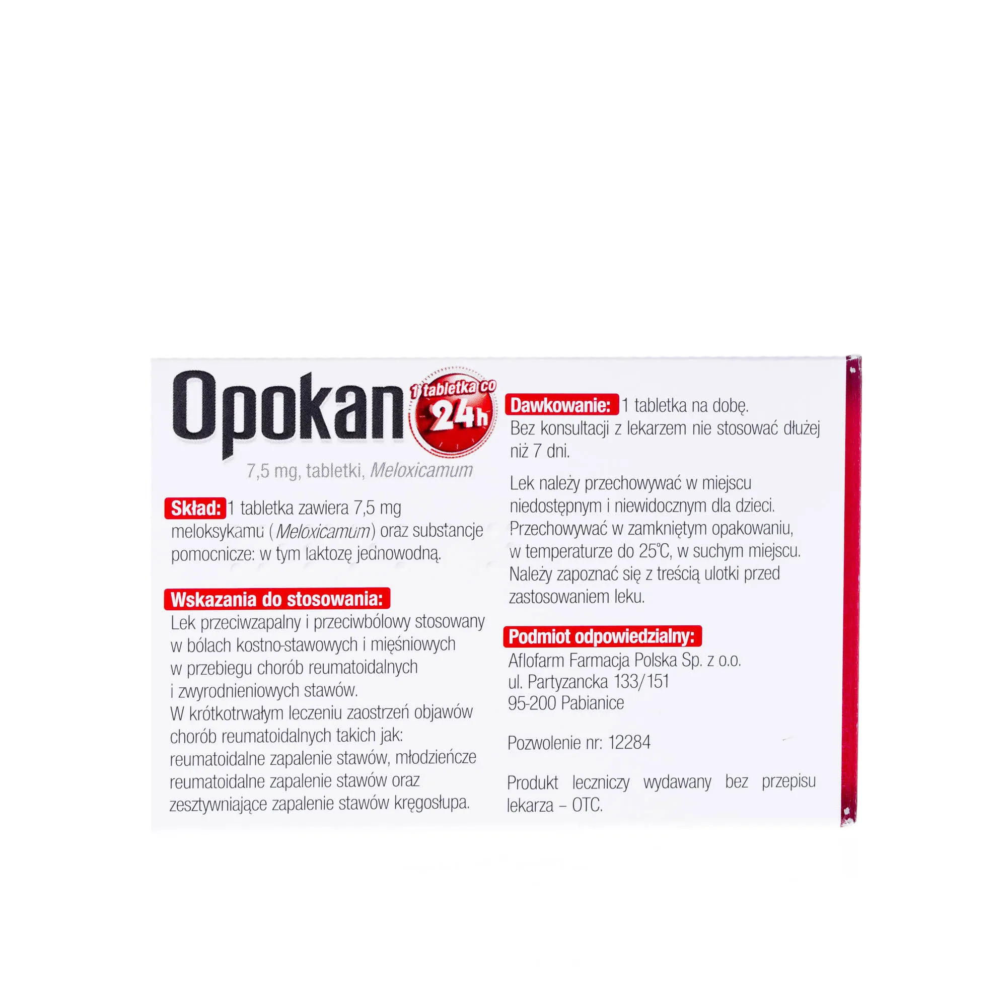 Opokan, 7,5 mg, 20 tabletek 