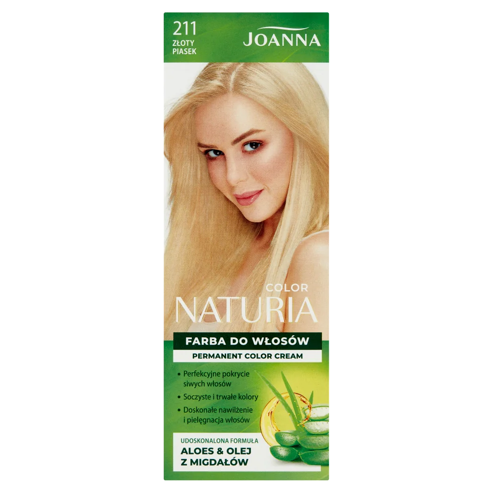 Joanna Naturia Color farba do włosów nr 211 Złoty Piasek, utleniacz 60 g + farba 40 g