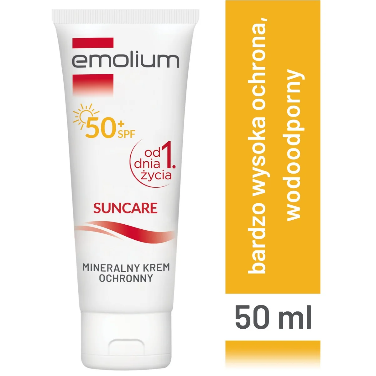 Emolium Suncare mineralny krem ochronny SPF 50+, 50 ml