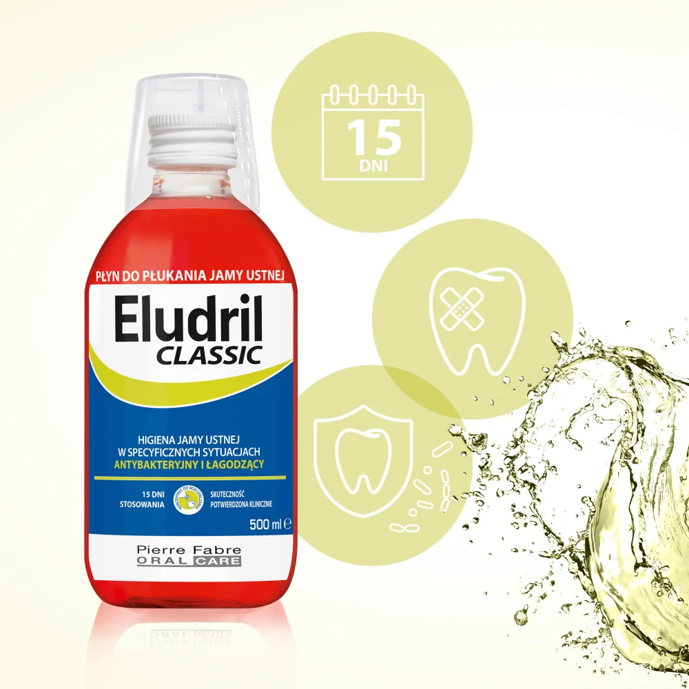 Eludril Classic płyn do płukania jamy ustnej, 500 ml