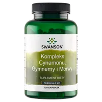 Swanson, Kompleks cynamonu, gymnemy i morwy, suplement diety, 120 kapsułek