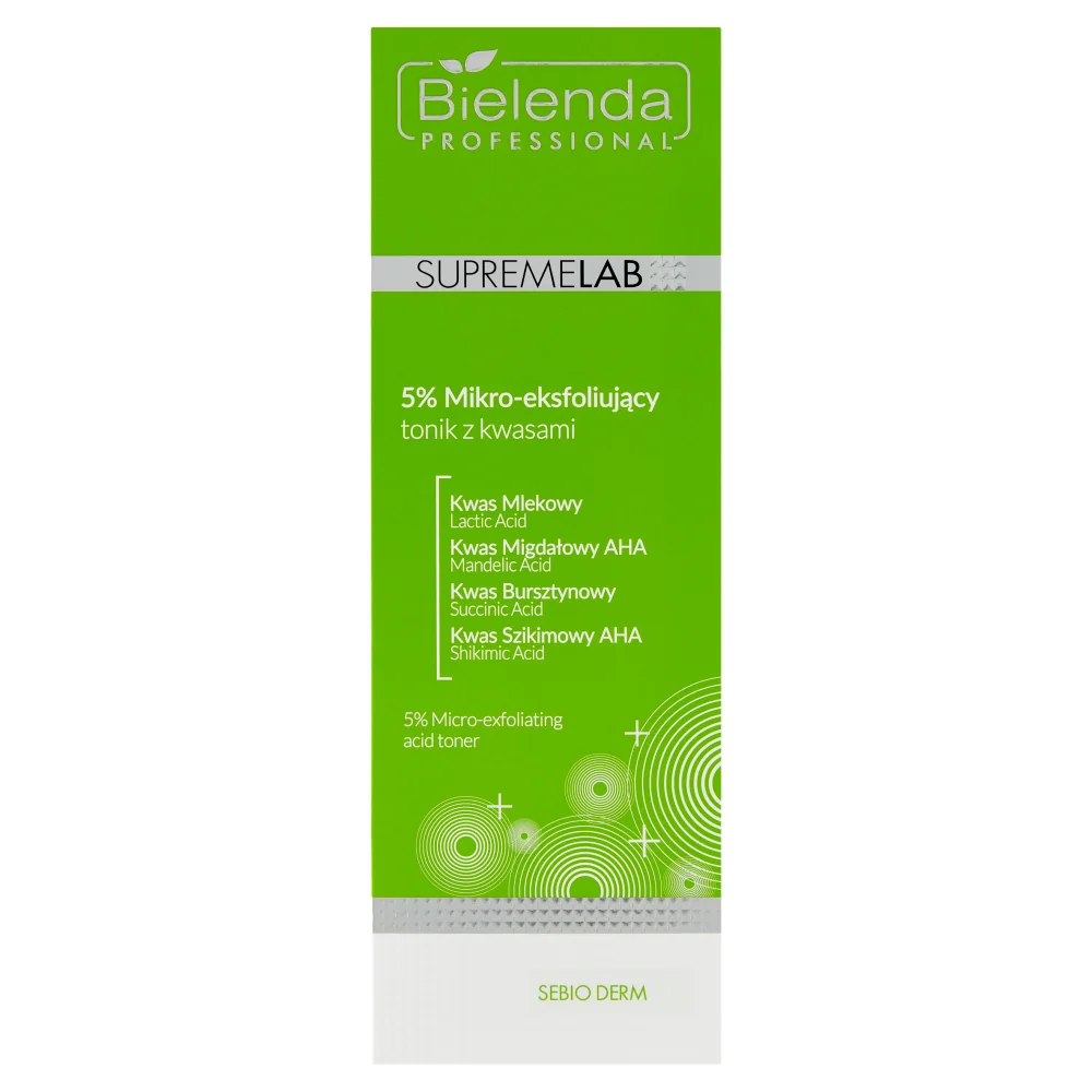 Bielenda Professional SupremeLab 5% mikro-eksfoliujący tonik z kwasami, 200 ml