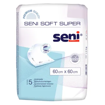  Seni Soft Super. 60x60 cm, podkłady higieniczne, 5 sztuk 