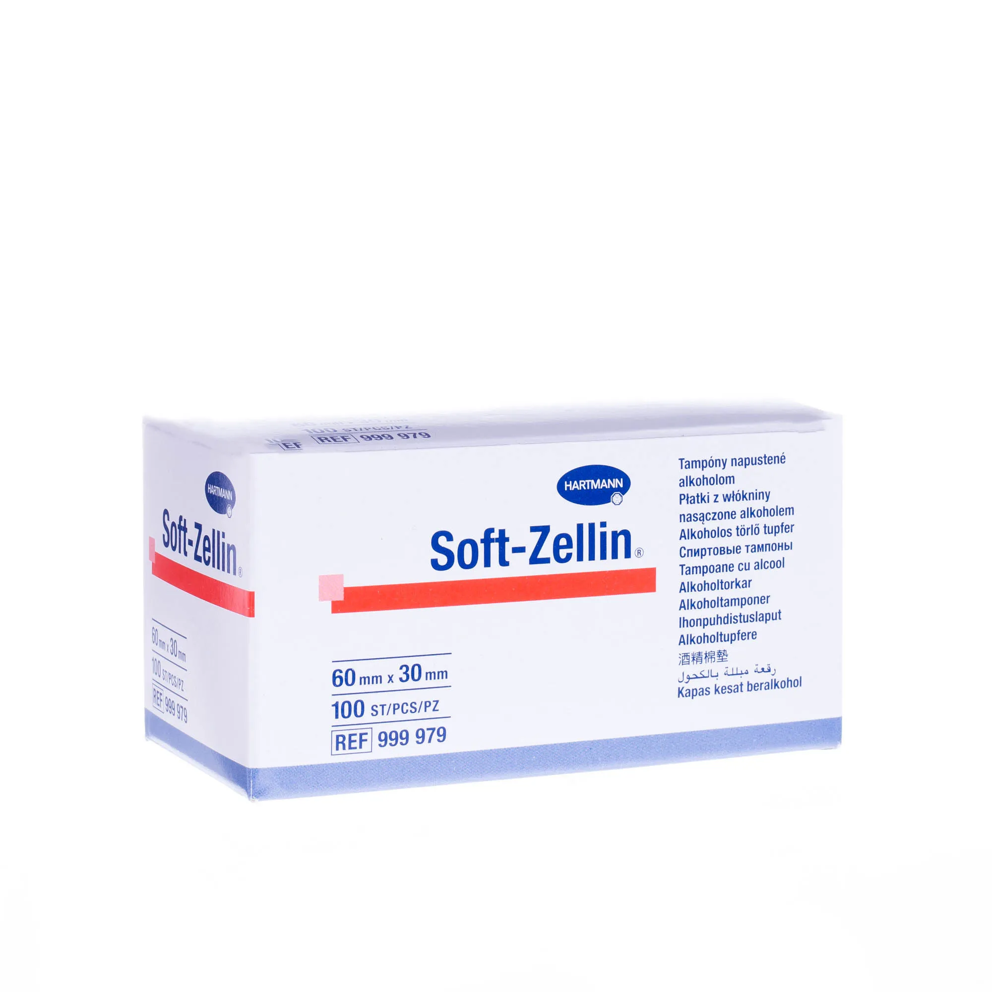 Soft-Zellin, kompresy do dezynfekcji, 60 mm x 30 mm, 100 sztuk