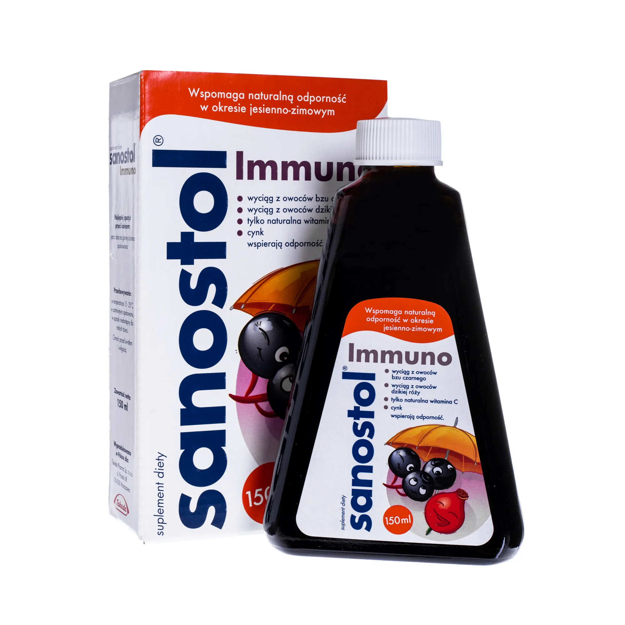 Sanostol Immuno, suplement diety, 150 ml