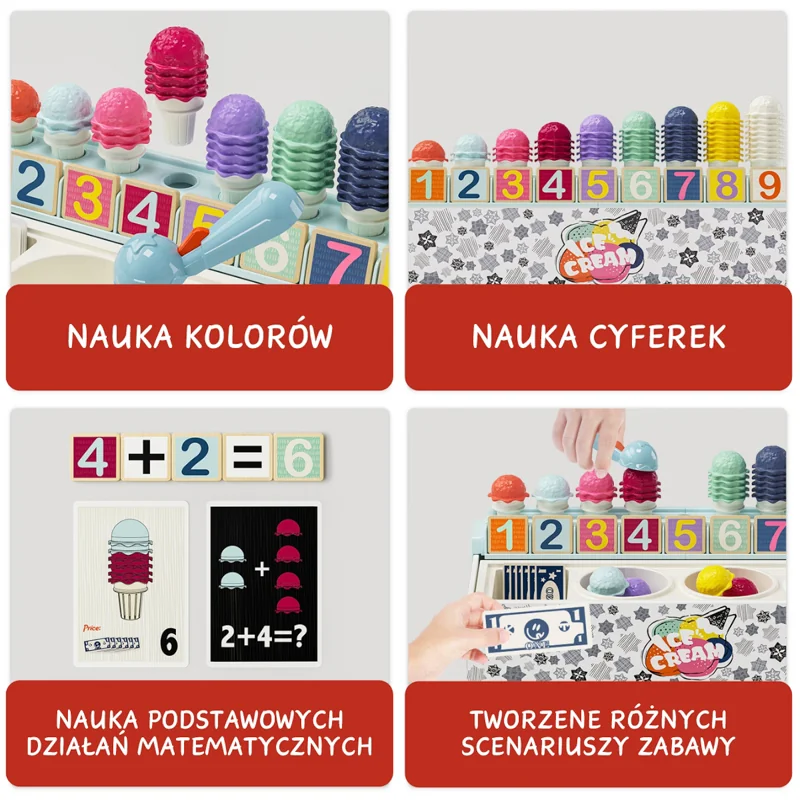 Top Bright Lodziarnia zabawka matematyczna 24 m+