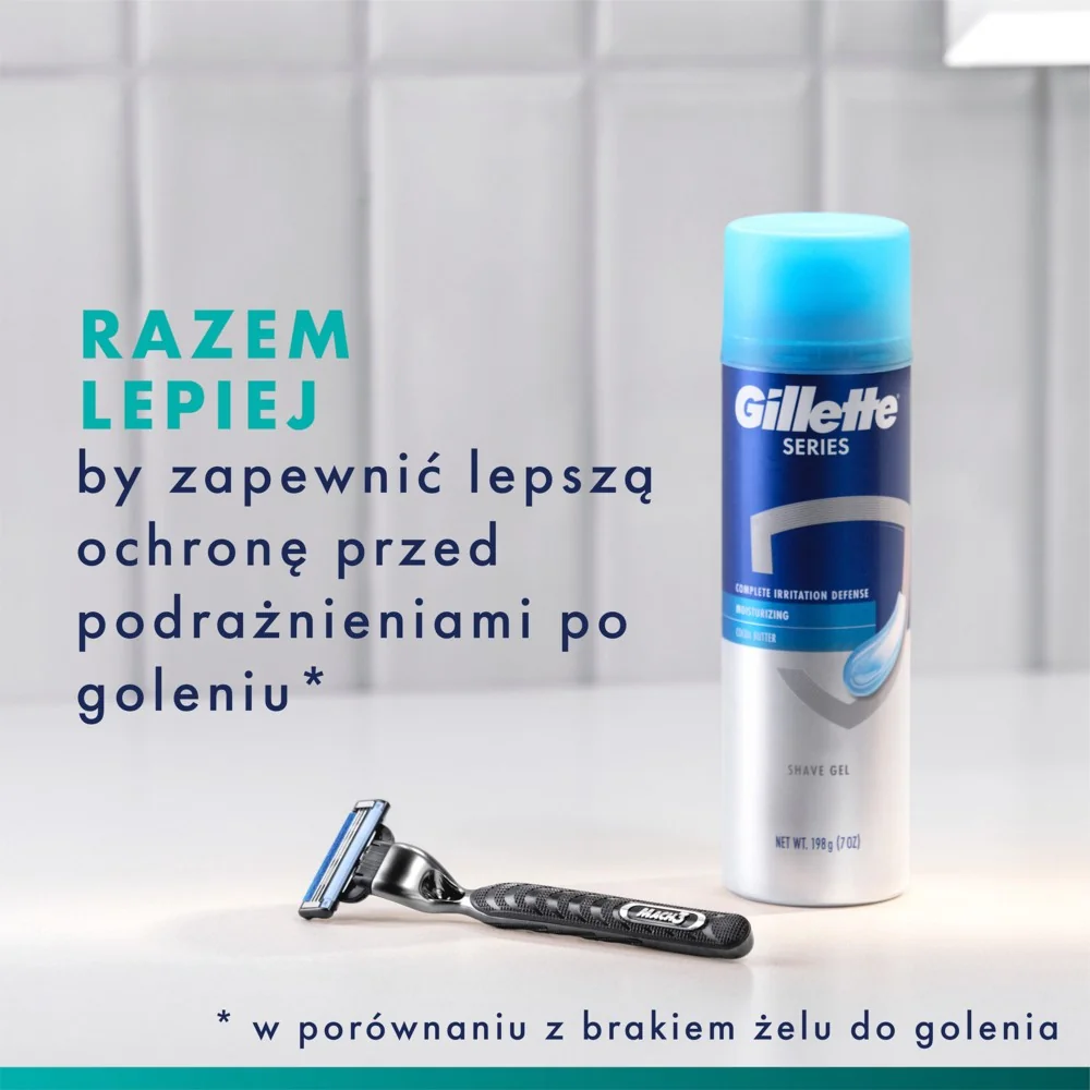 Gillette Mach3 UEFA Champions League Zestaw męska maszynka do golenia + żel do golenia, 200 ml + kosmetyczka