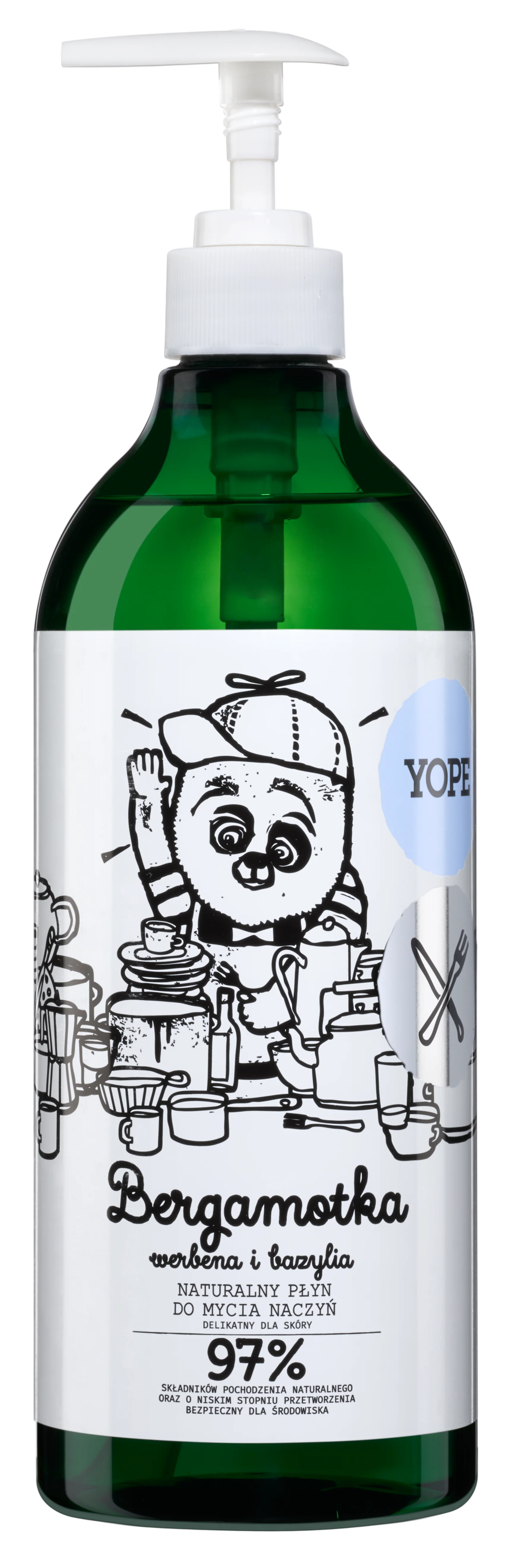 YOPE naturalny płyn do naczyń bergamotka, werbena i bazylia, 750 ml