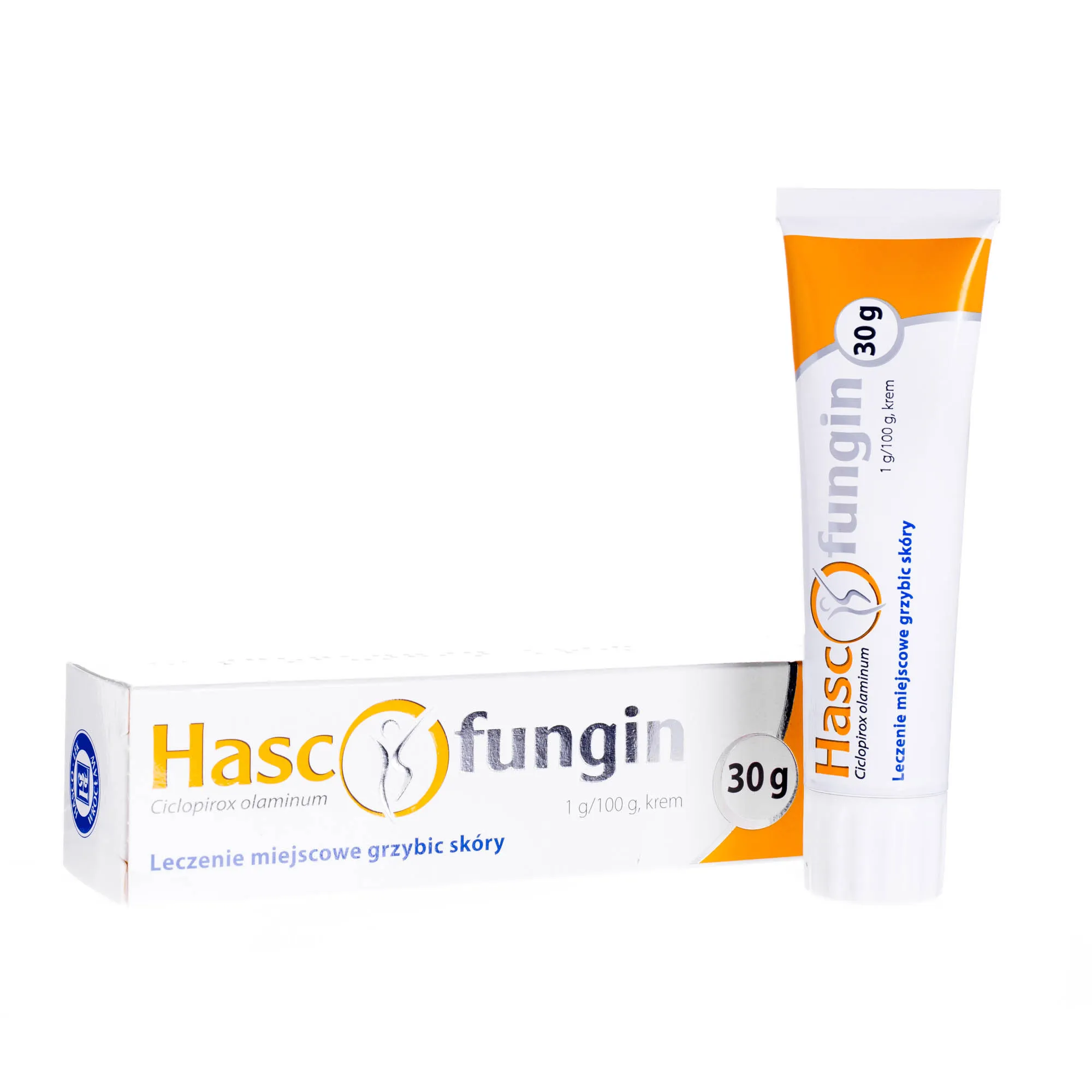 Hascofungin 1 g/100g - krem stosowany w miejscowym leczeniu grzybicy skóry, 30 g