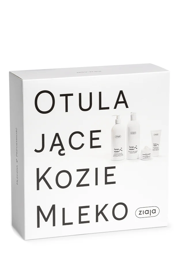 Ziaja Kozie Mleko zestaw mleczko do ciała, 400 ml + kremowy żel myjący, 500 ml + krem odżywczo-wygładzający, 50 ml + krem do rąk, 50 ml