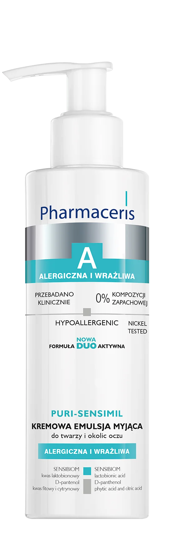 Pharmaceris A Puri-Sensimil kremowa emulsja myjąca do twarzy i oczu, 190 ml
