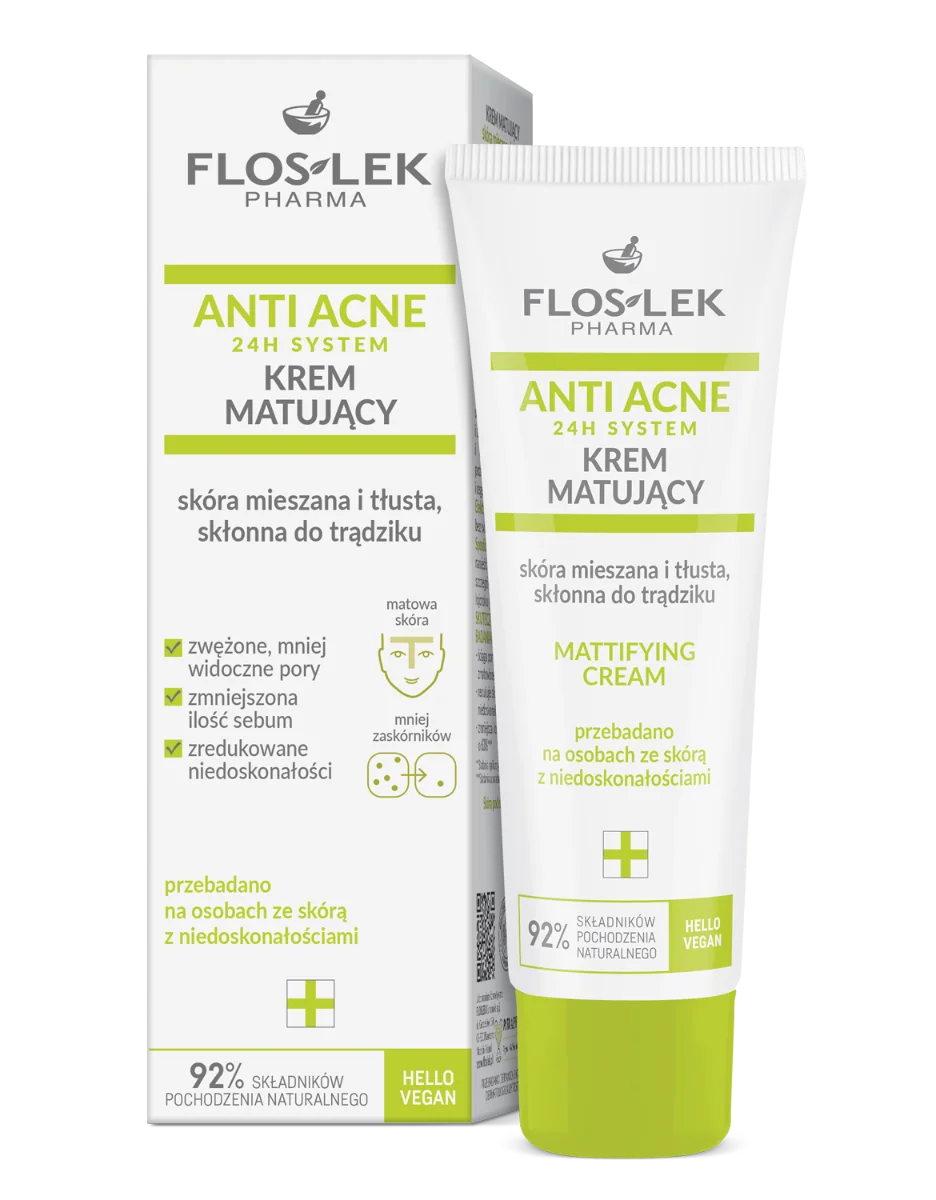 Floslek Anti Acne 24h System krem matujący, 50 ml