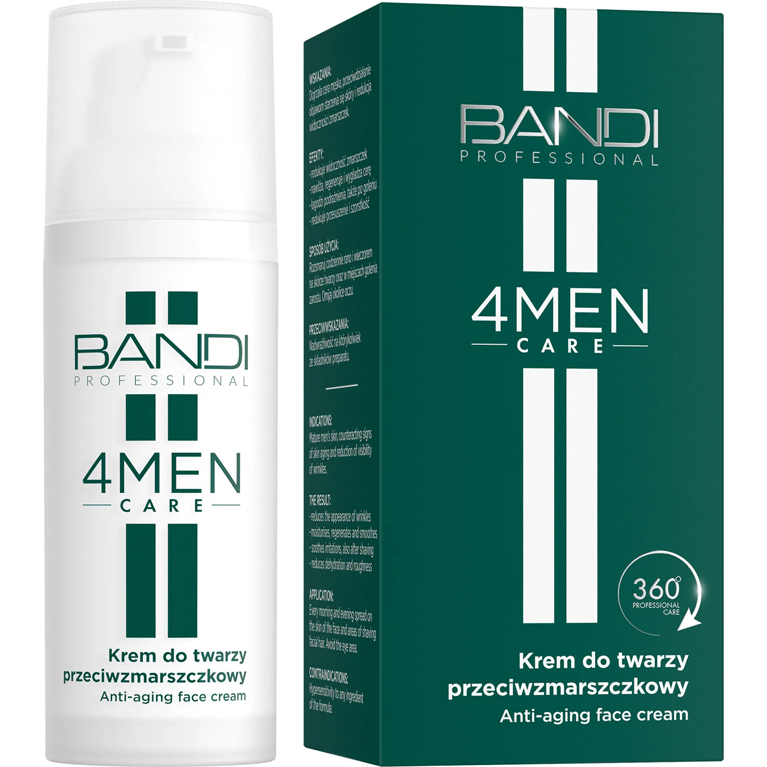 BANDI 4Men Care krem do twarzy przeciwzmarszczkowy, 50 ml