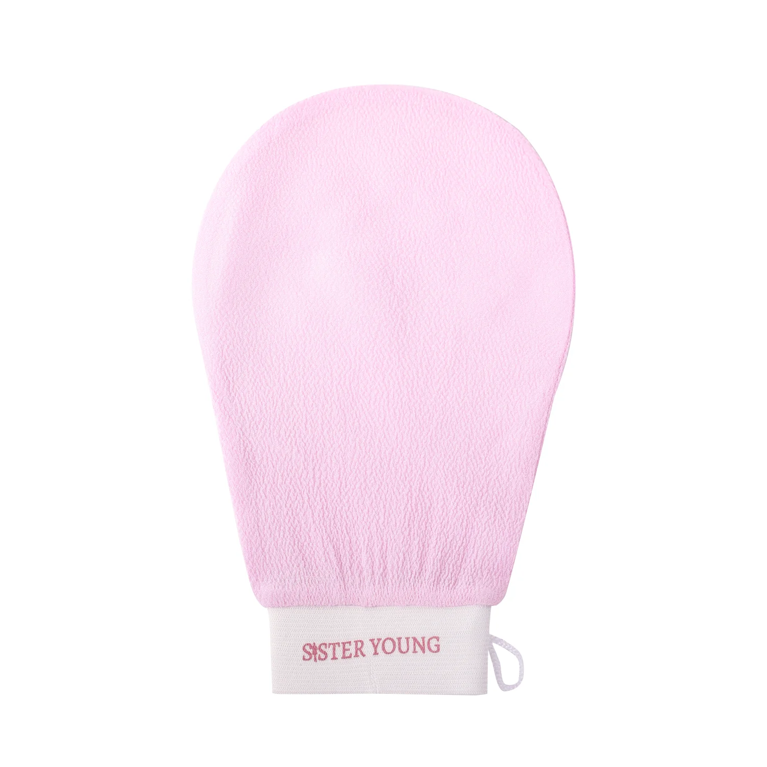 Sister Young Nova pink, złuszczająca rękawica do peelingu ciała, 1 sztuka