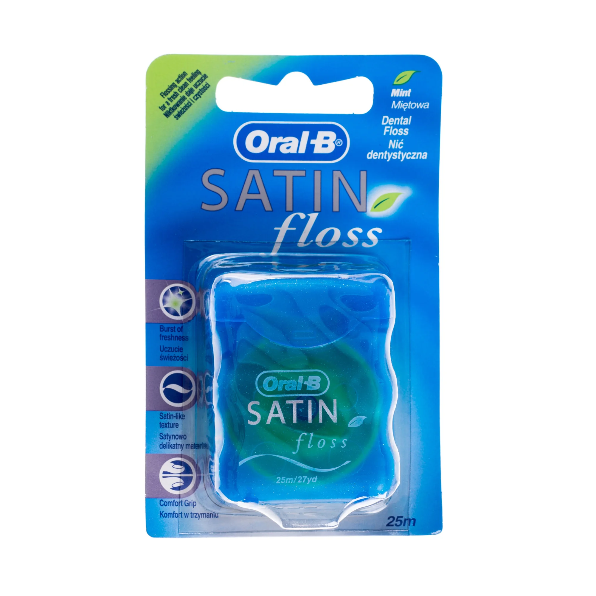 Oral-B Satin Floss nić dentystyczna miętowa 25 m 1 szt.