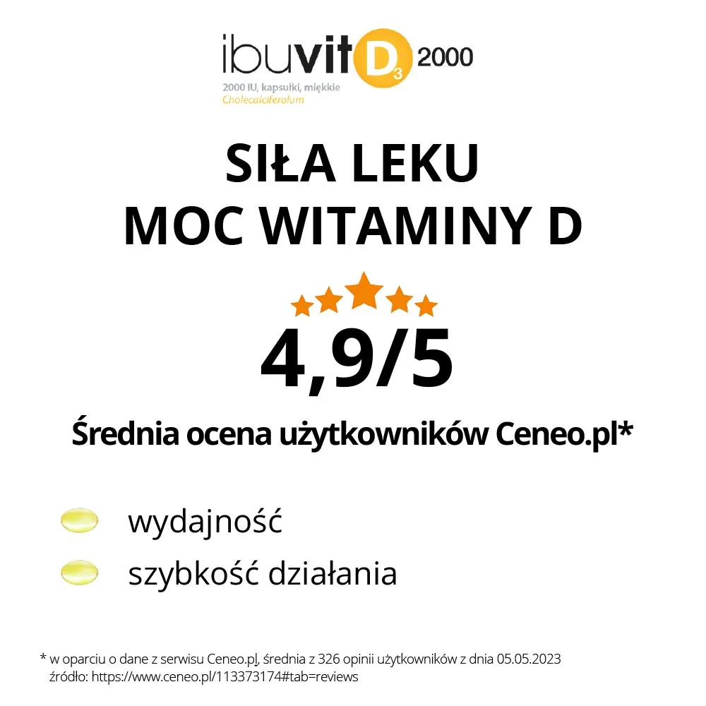 Ibuvit D3 2000 IU, 2000 IU, kapsułki miękkie, 60 sztuk 