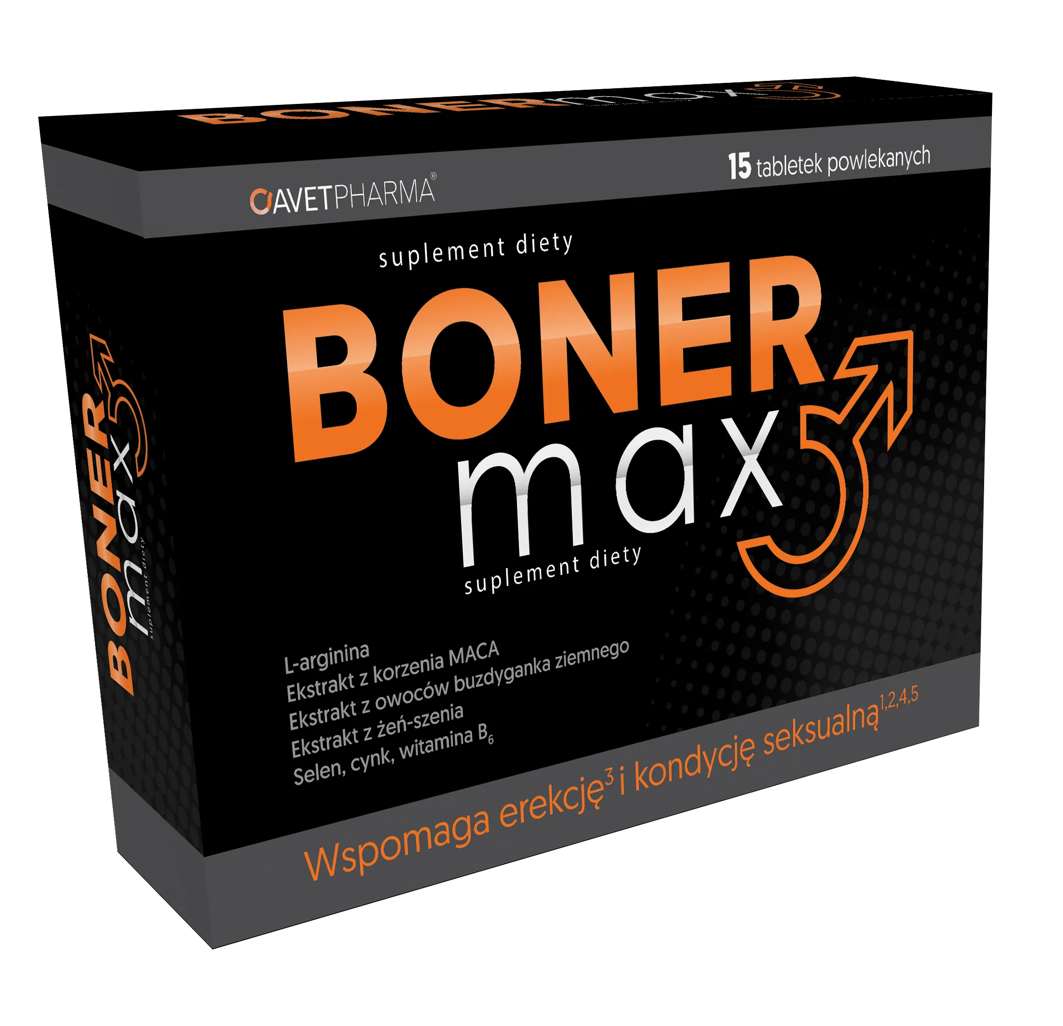 Boner Max, suplement diety, 15 tabletek