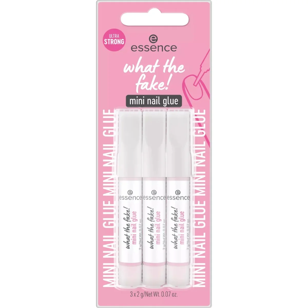 Essence What the fake! klej do paznokci, 3 x 2 g