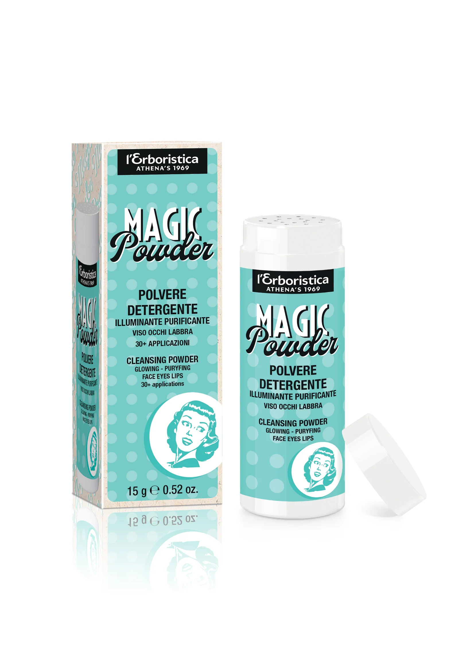 L'Erboristica Vintage MAGIC Powder puder oczyszczający twarz, oczy i usta, 15 g