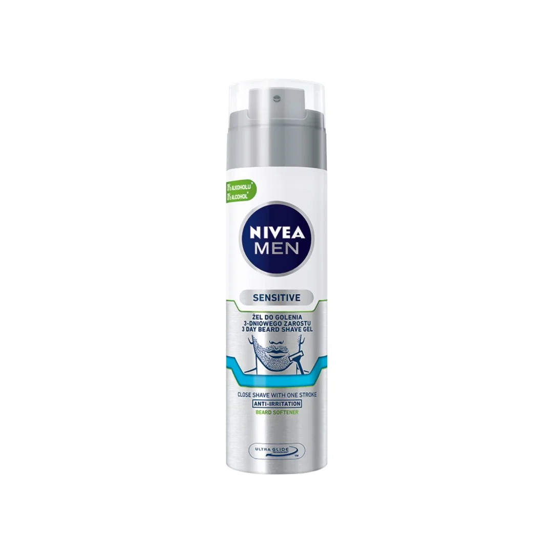 Nivea Men Sensitive żel do golenia 3-dniowego zarostu, 200 ml