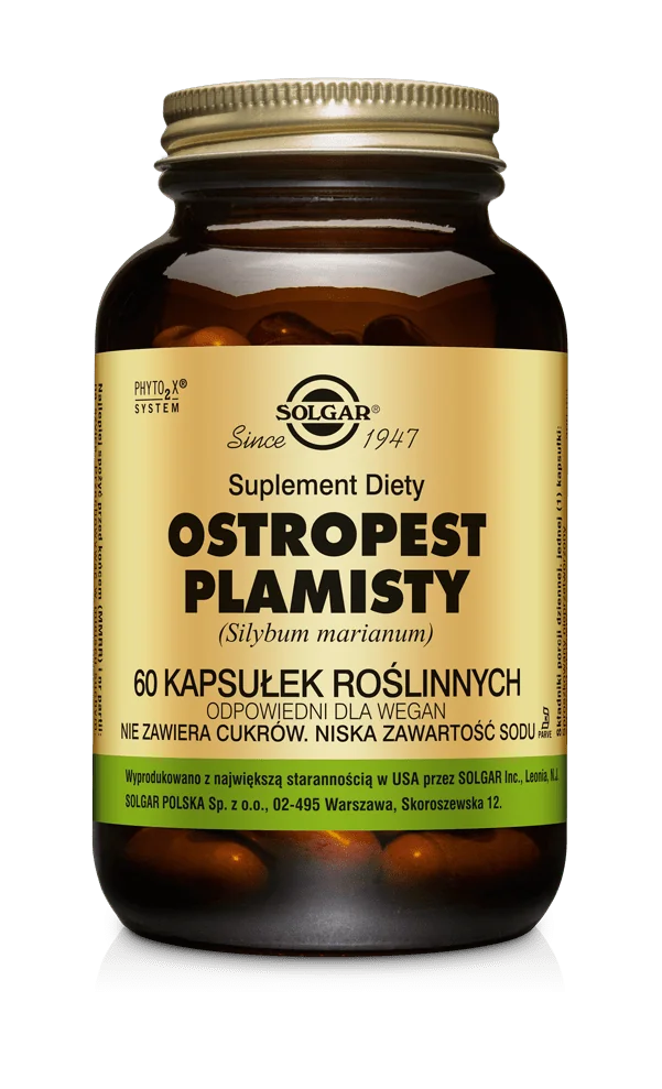 Solgar Ostropest Plamisty 60 kapsułek. Data ważności: 31.10.2026